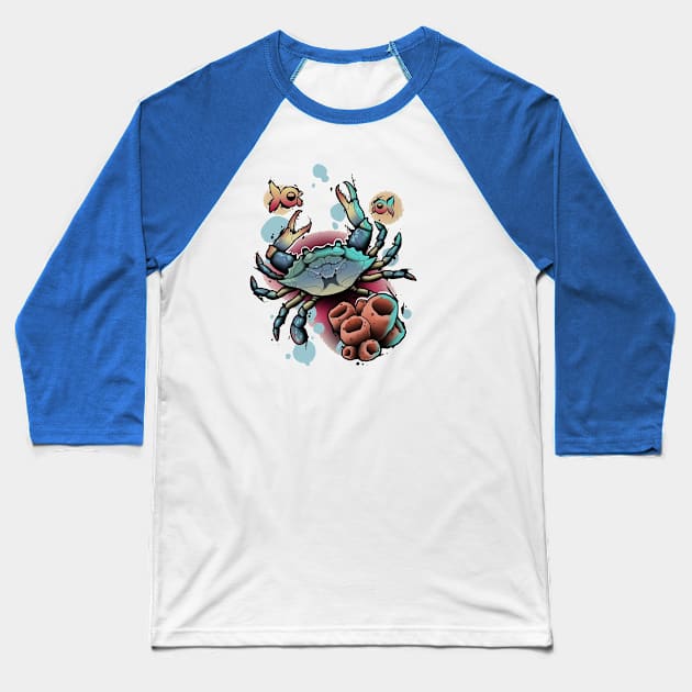 crab Baseball T-Shirt by weirdesigns